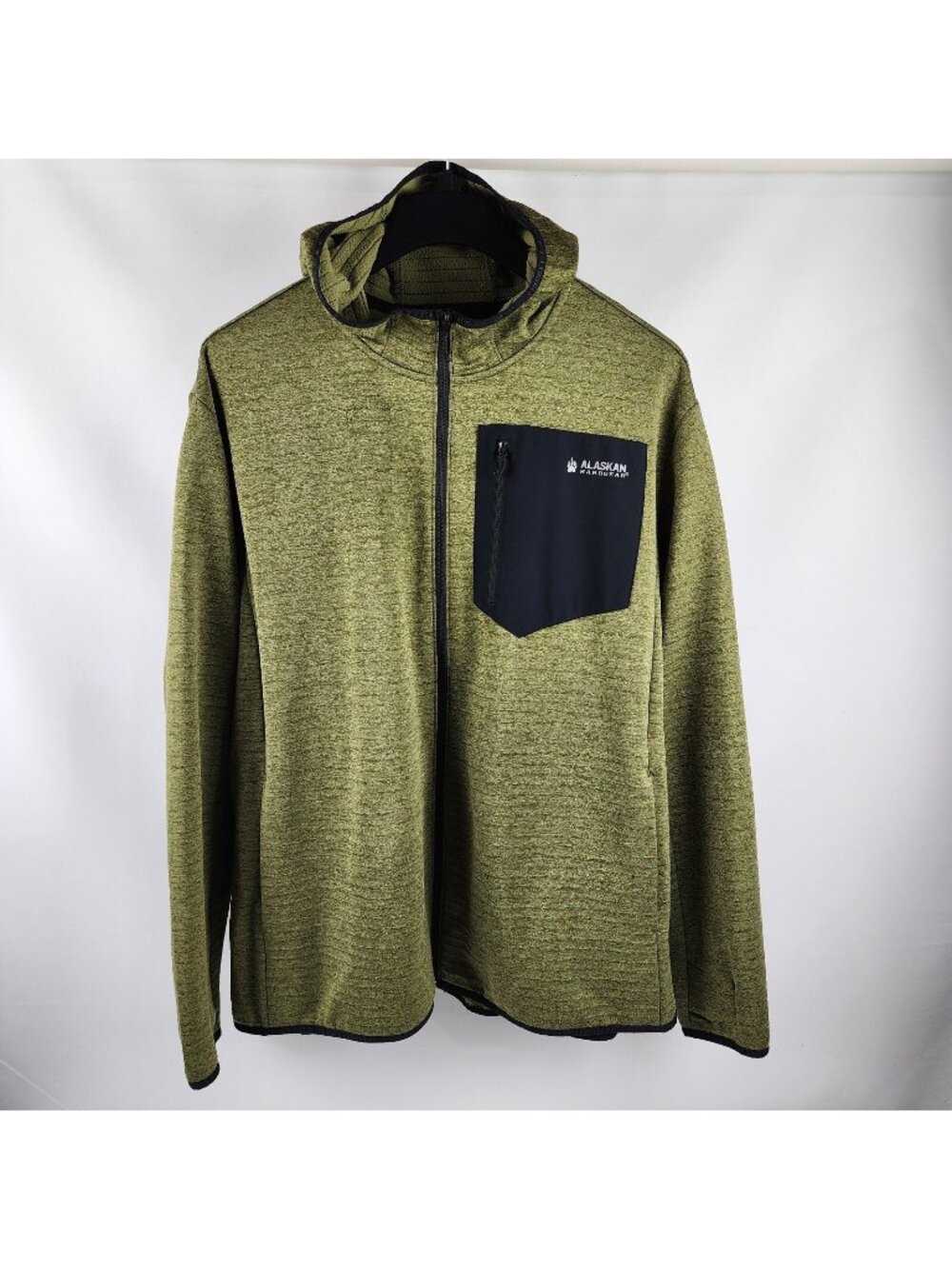 Alaskan Hardgear Hoodie Mens 2XL Green Blackburn Standard Fit Full Zip 22923